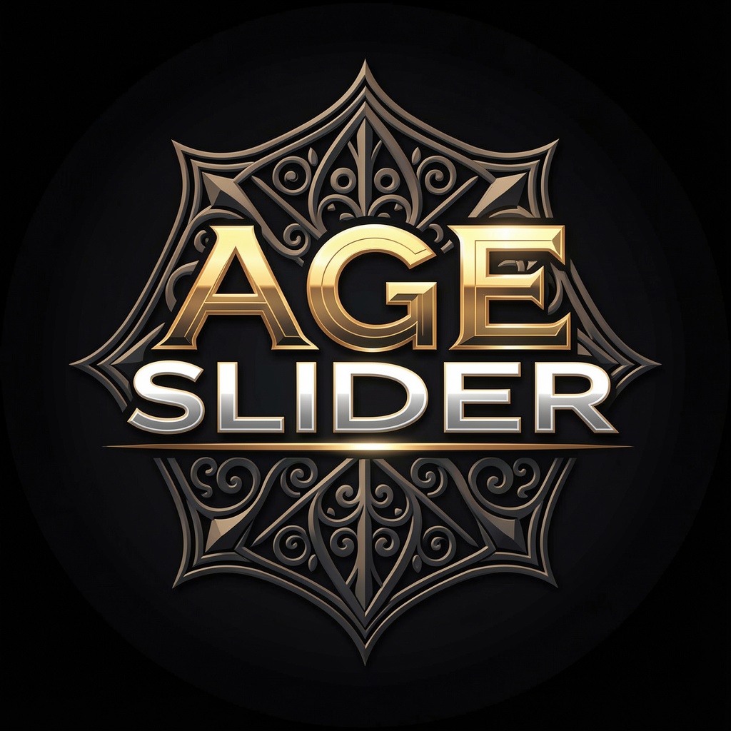 a stylish logo for a company called "AGE SLIDER",  sharp with intricate details on Tensor.Art