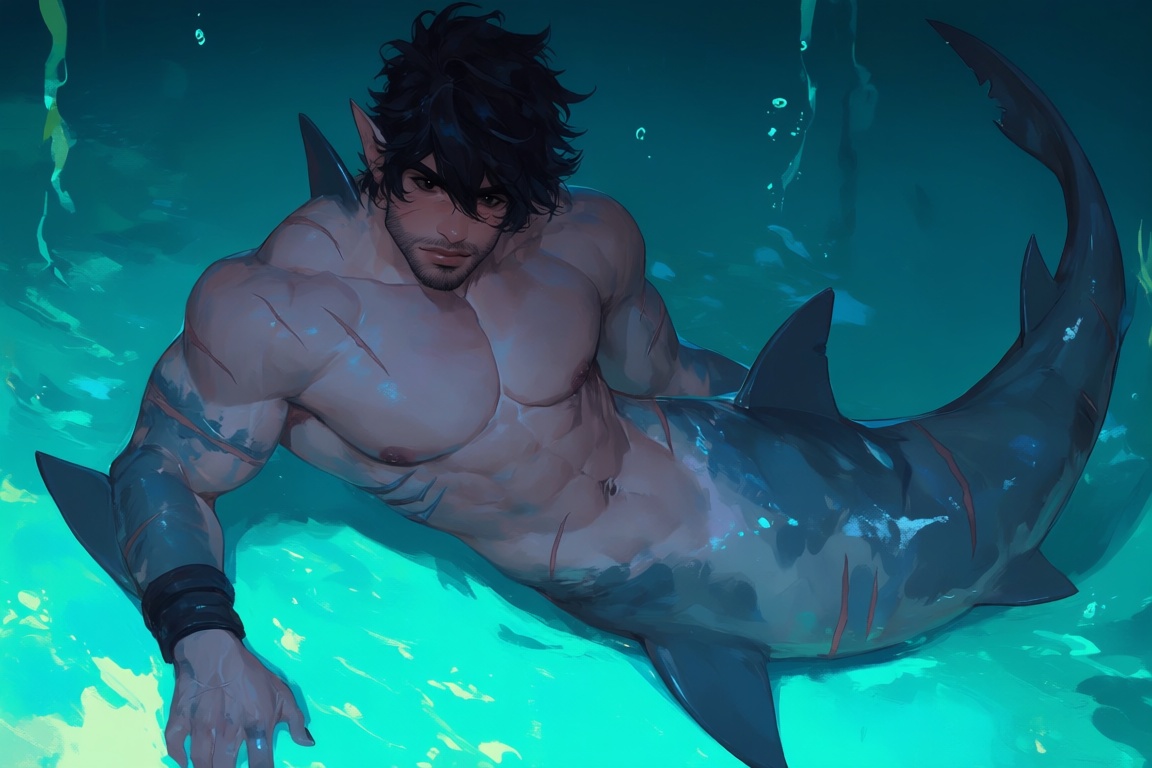 Full body,  solo,  mature male focus on Tensor.Art