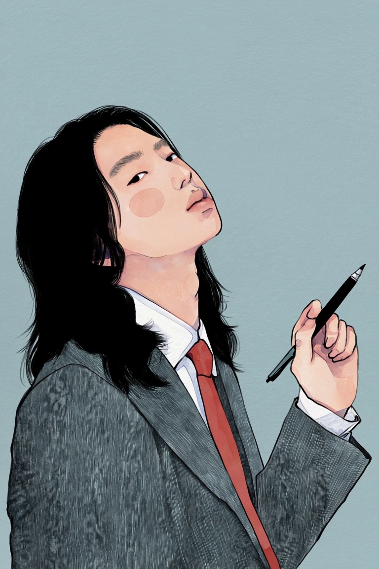 lees,  solo,  long hair on Tensor.Art