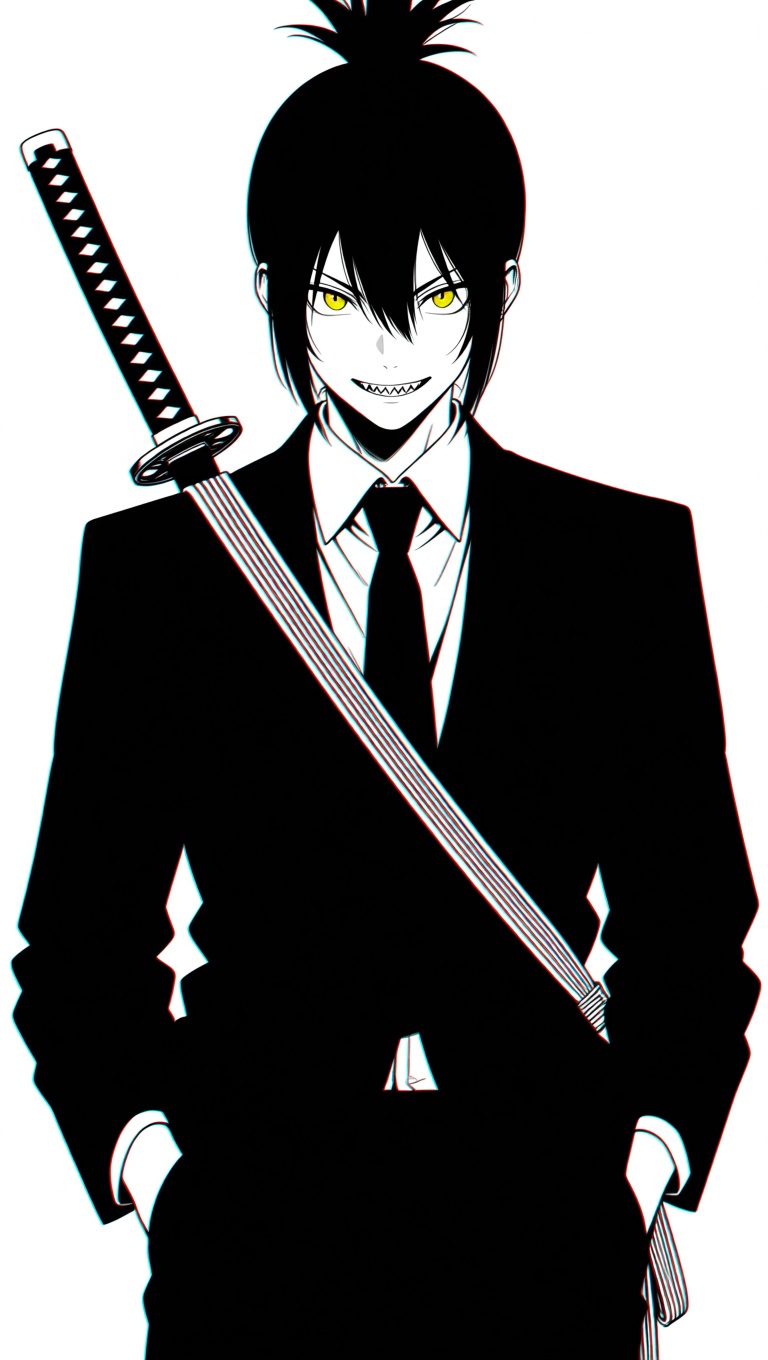necktie,  black necktie,  suit jacket on Tensor.Art
