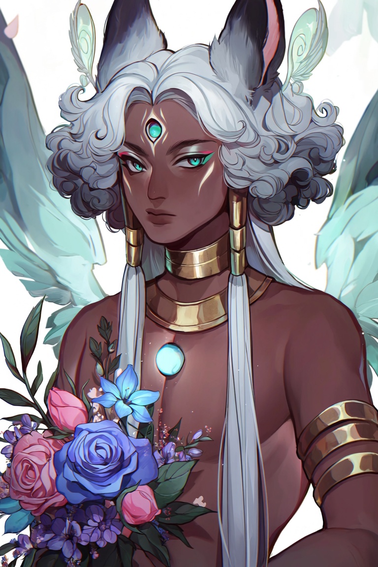 lau1,  flower,  dark skin on Tensor.Art
