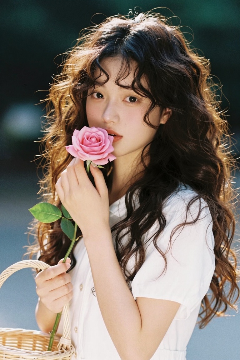 1girl,  solo,  curly hair on Tensor.Art