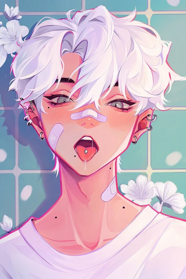 ch1a,  1boy,  tongue on Tensor.Art