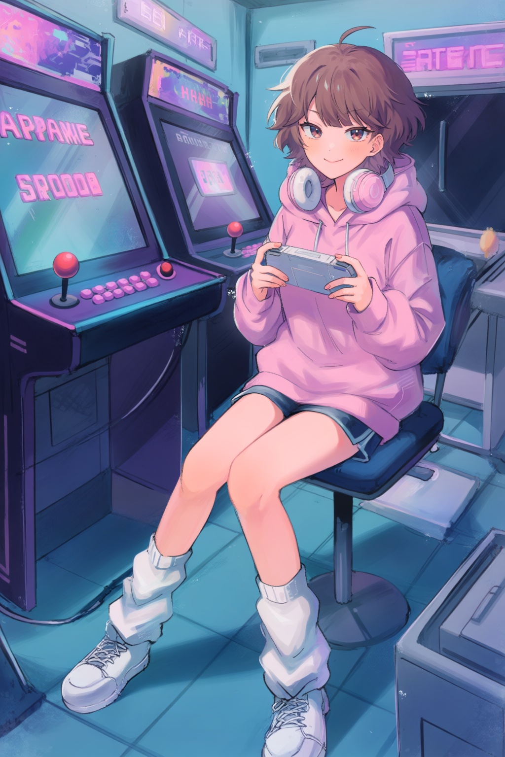 @binamanhwa,  1girl,  fluffy brown hair on Tensor.Art