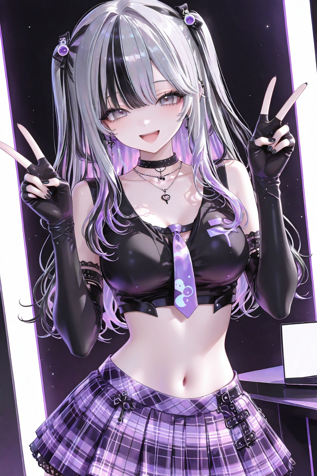 1girl,  solo,  Dark gray eyes on Tensor.Art