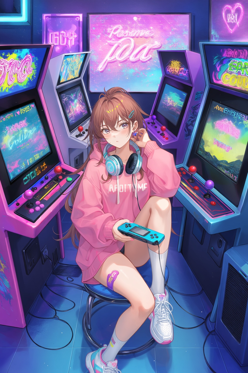 @TID,  1girl,  fluffy brown hair on Tensor.Art
