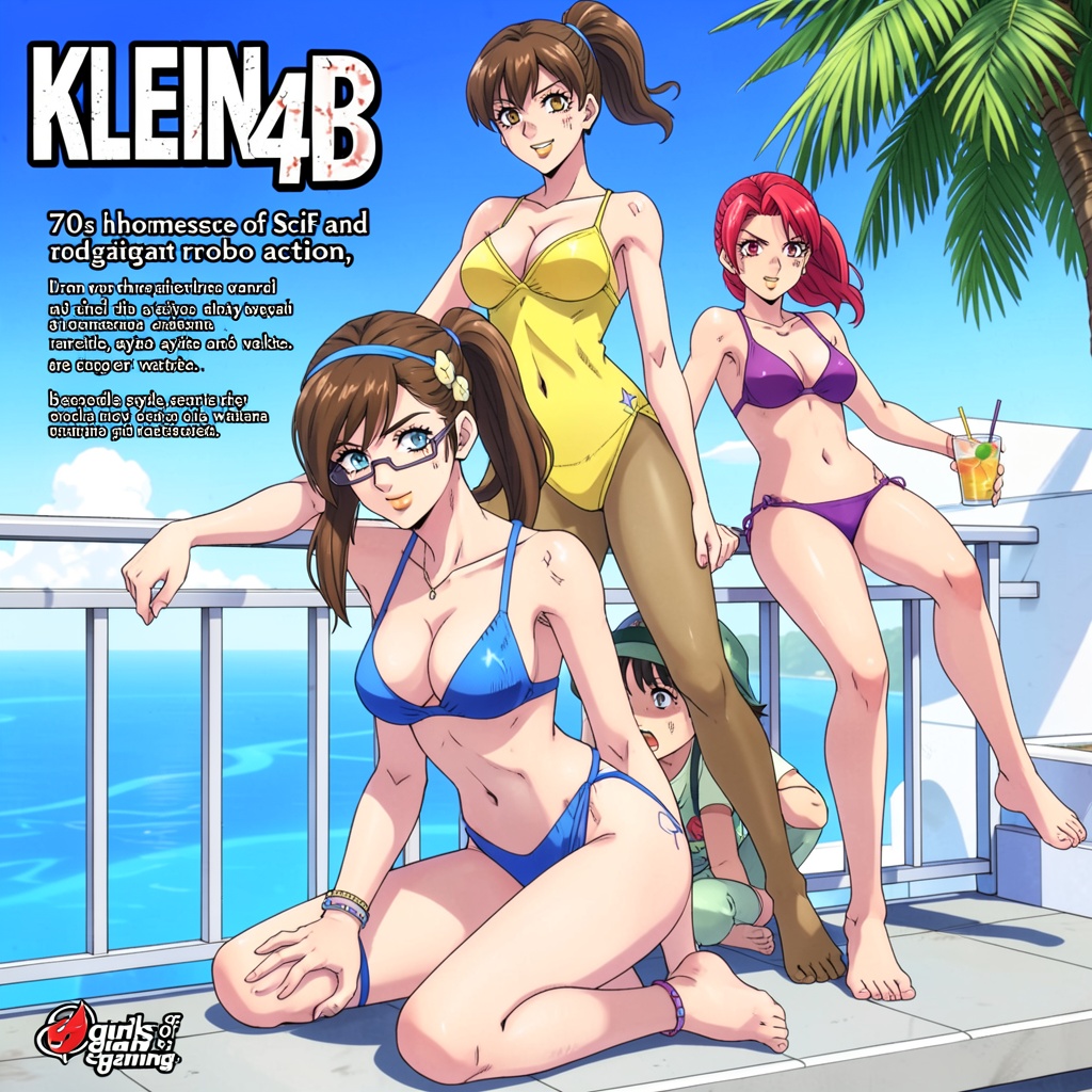 This illustration is a vibrant anime-style artwork,  likely created digitally with photoshop as the medium,  presenting a...