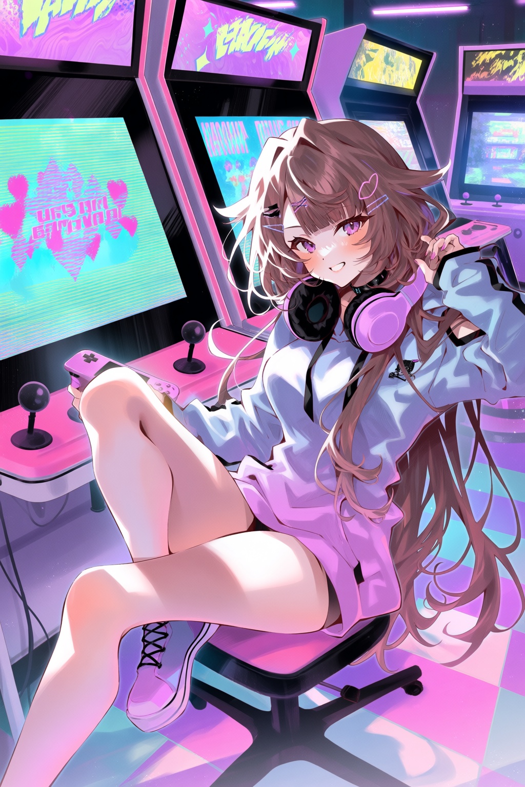 @arutera,  1girl,  fluffy brown hair on Tensor.Art