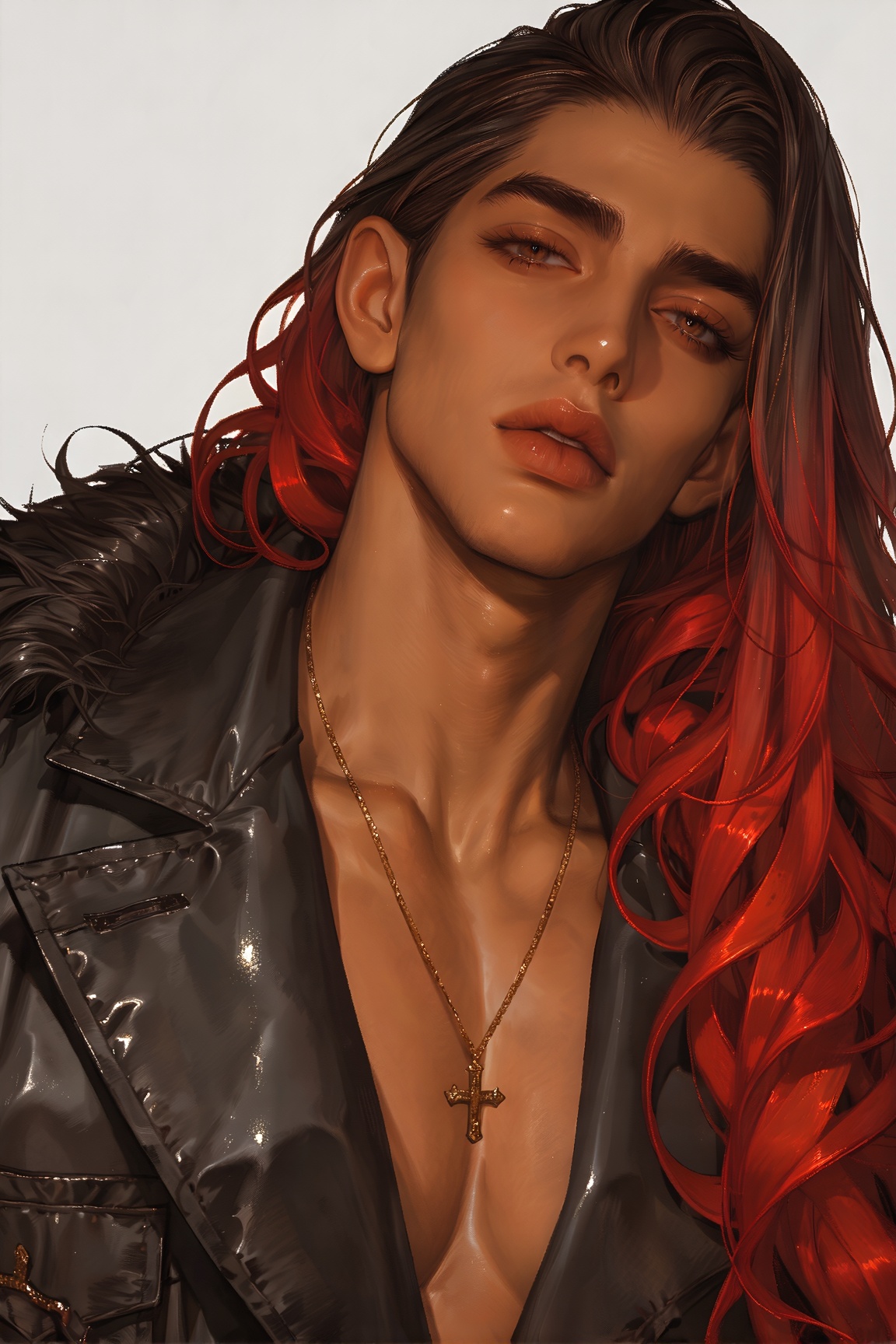 1boy,  long hair,  looking at viewer on Tensor.Art