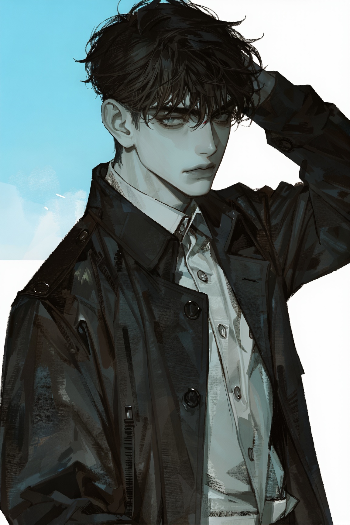 aesthetic illustration,  1boy,  looking at viewer on Tensor.Art