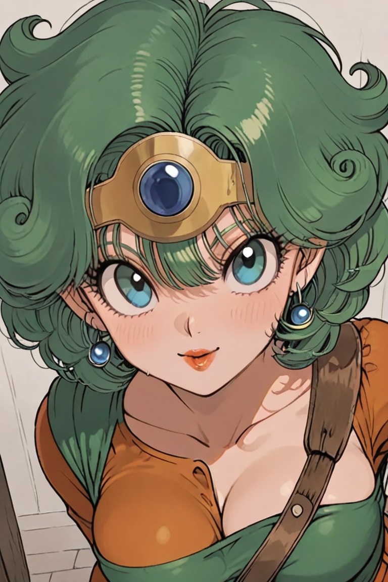 (dq4_sofia,  heroine (dq4)) green hair,  short hair on Tensor.Art