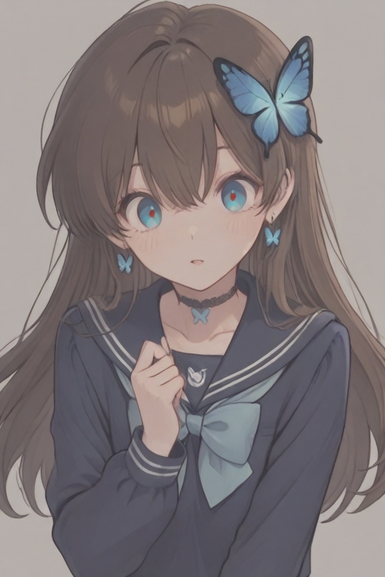 A Cute Cross-Dressing Boy,  Beautiful sailor uniform,  blue and white sailor uniform on Tensor.Art