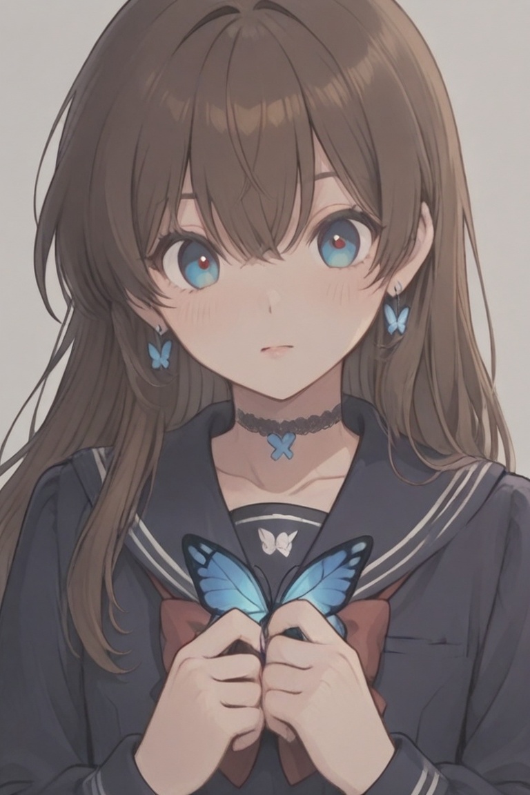 A Cute Cross-Dressing Boy,  Beautiful sailor uniform,  blue and white sailor uniform on Tensor.Art