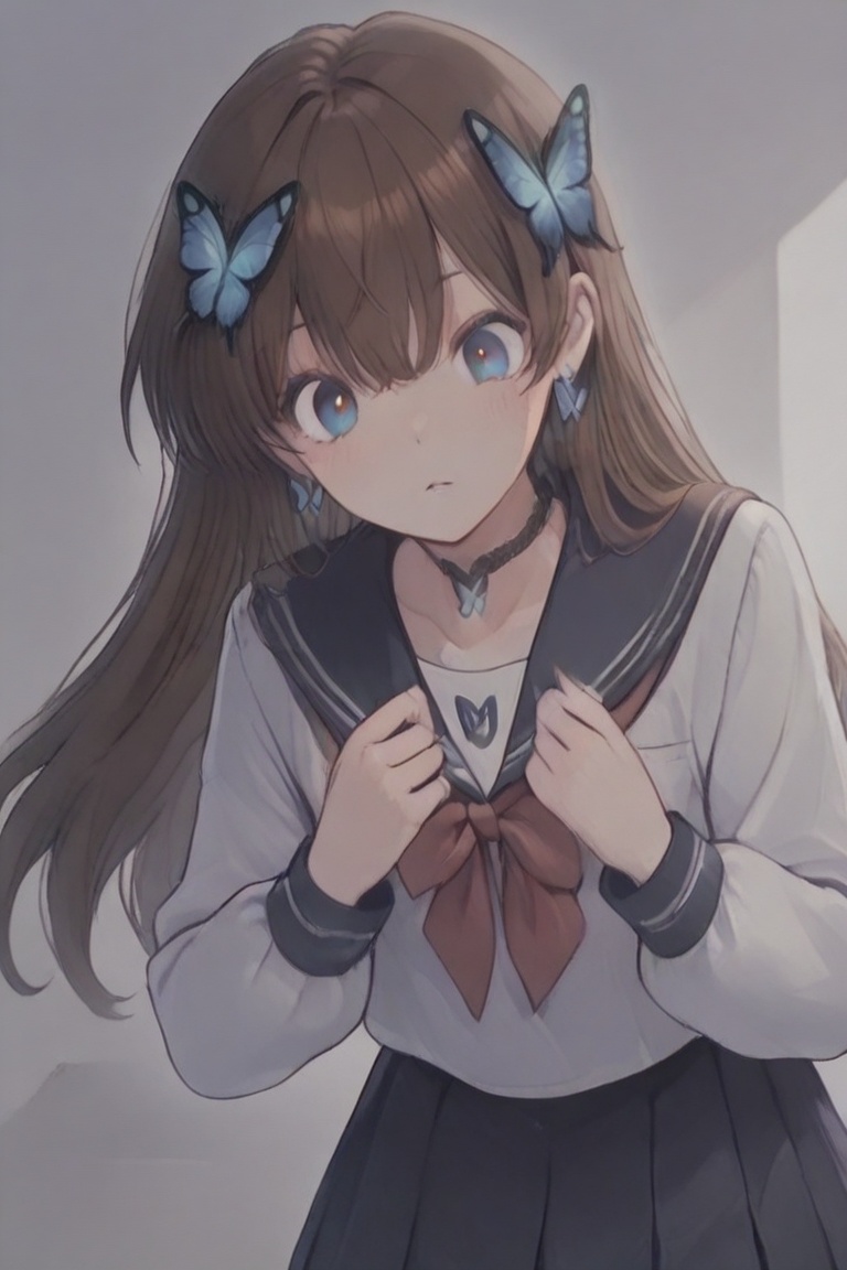 A Cute Cross-Dressing Boy,  Beautiful sailor uniform,  blue and white sailor uniform on Tensor.Art