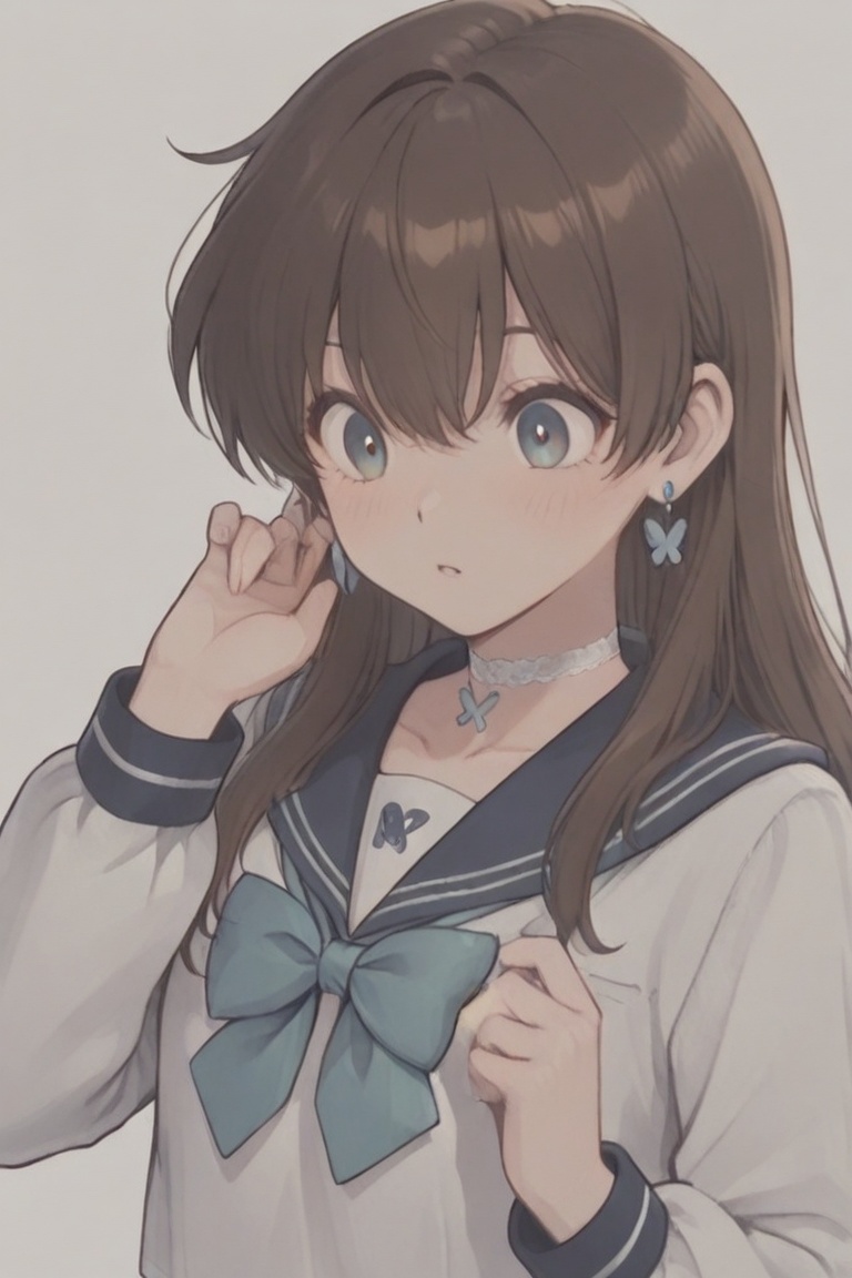 A Cute Cross-Dressing Boy,  Beautiful sailor uniform,  blue and white sailor uniform on Tensor.Art