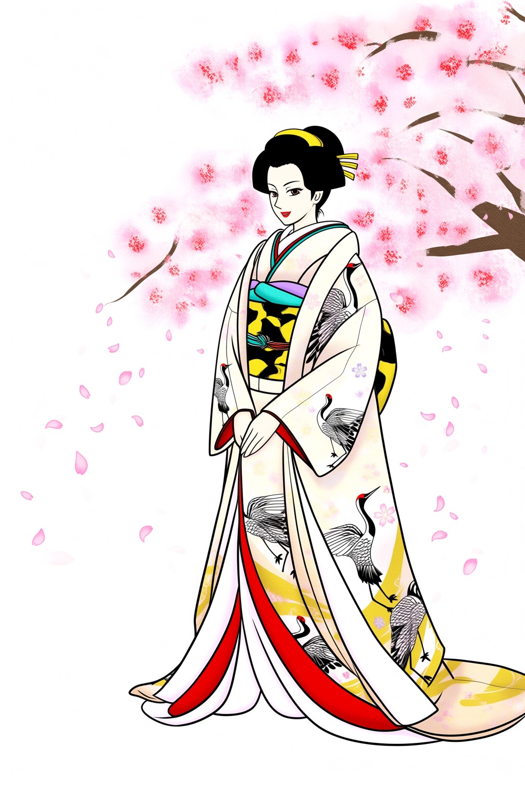 1girl,  solo,  black hair on Tensor.Art