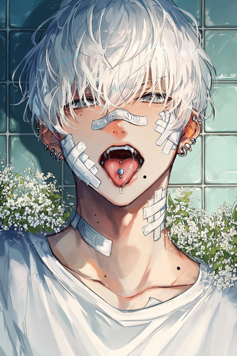 me1,  1boy,  tongue on Tensor.Art