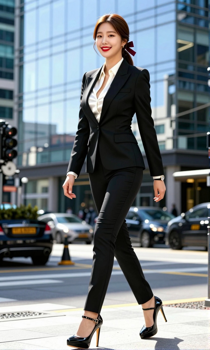 Image of a Korean woman Actual Photo: 2.0,  "A beautiful Korean woman boasting an hourglass figure,  round and voluptuous...