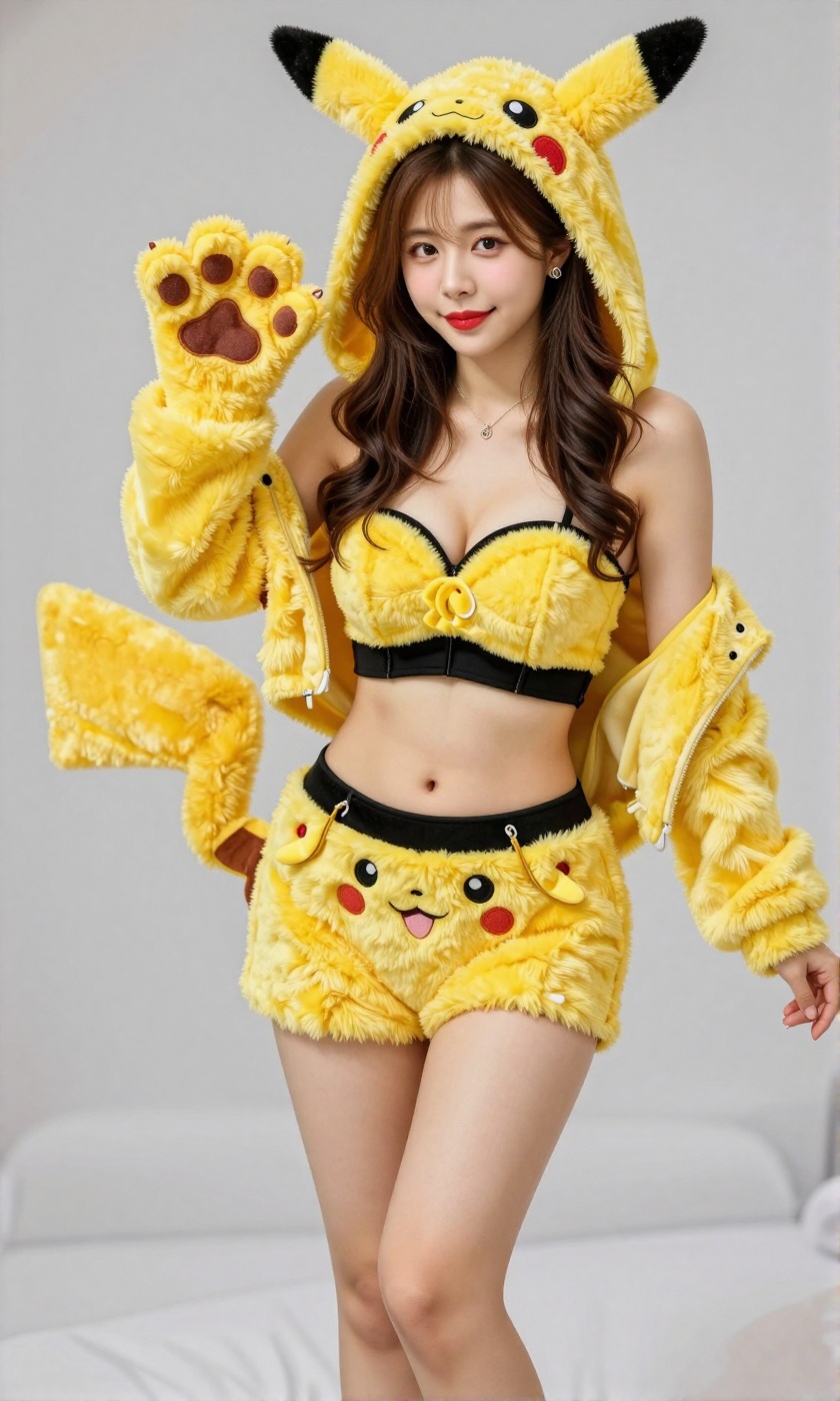 Image of a Korean woman Actual Photo: 2.0,  "A beautiful Korean woman boasting an hourglass figure,  round and voluptuous...