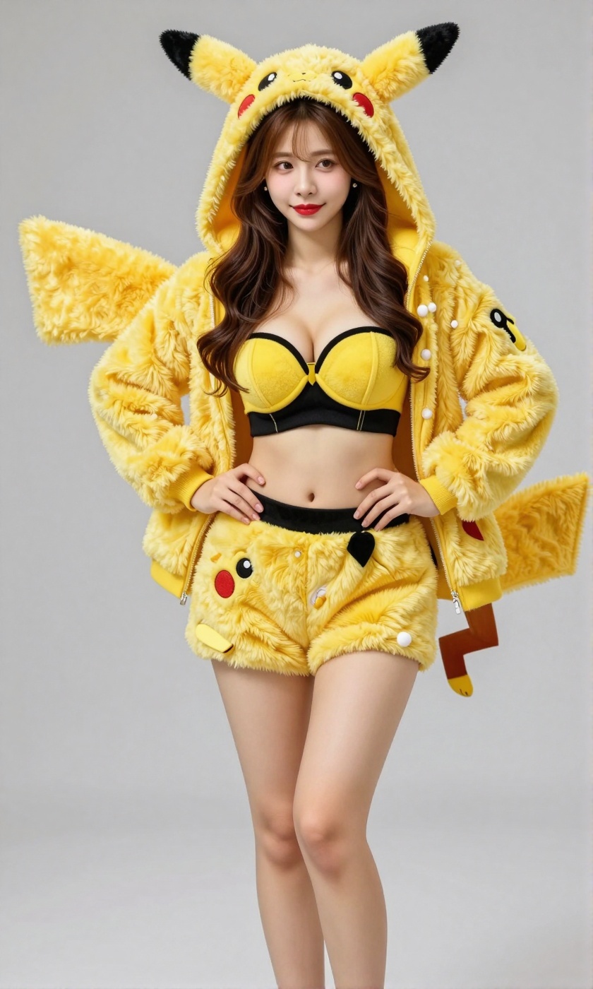 Image of a Korean woman Actual Photo: 2.0,  "A beautiful Korean woman boasting an hourglass figure,  round and voluptuous...