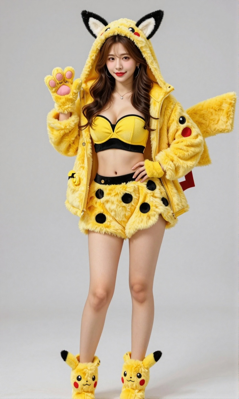 Image of a Korean woman Actual Photo: 2.0,  "A beautiful Korean woman boasting an hourglass figure,  round and voluptuous...