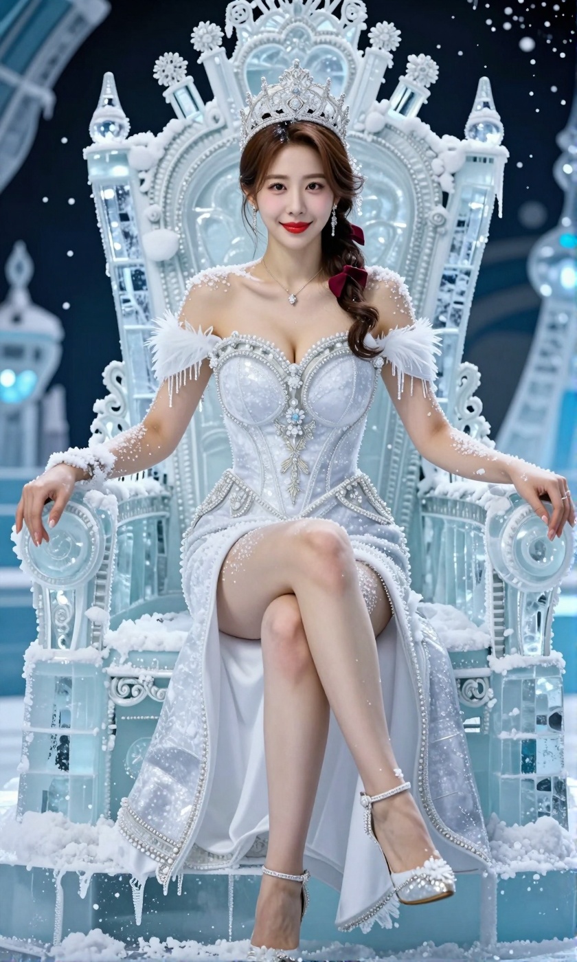 Image of a Korean woman Actual Photo: 2.0,  "A beautiful Korean woman boasting an hourglass figure,  round and voluptuous...
