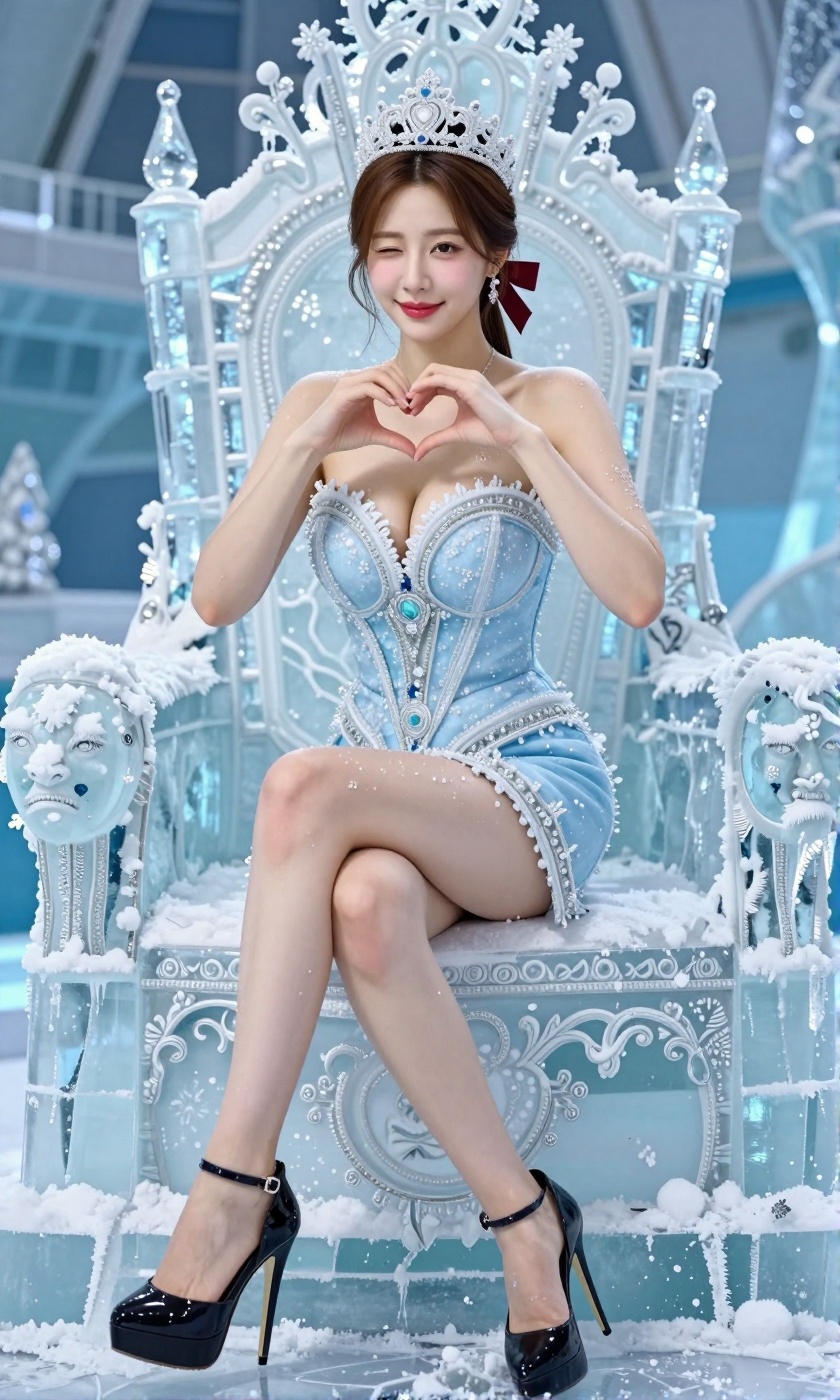 Image of a Korean woman Actual Photo: 2.0,  "A beautiful Korean woman boasting an hourglass figure,  round and voluptuous...