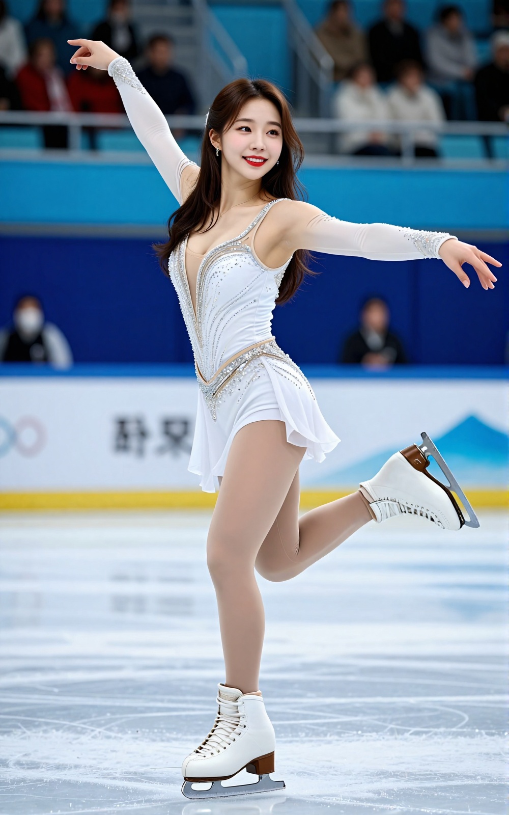 "Image of a Korean woman Actual Photo: 2.0,  "A beautiful Korean woman boasting an hourglass figure,  round and voluptuous...