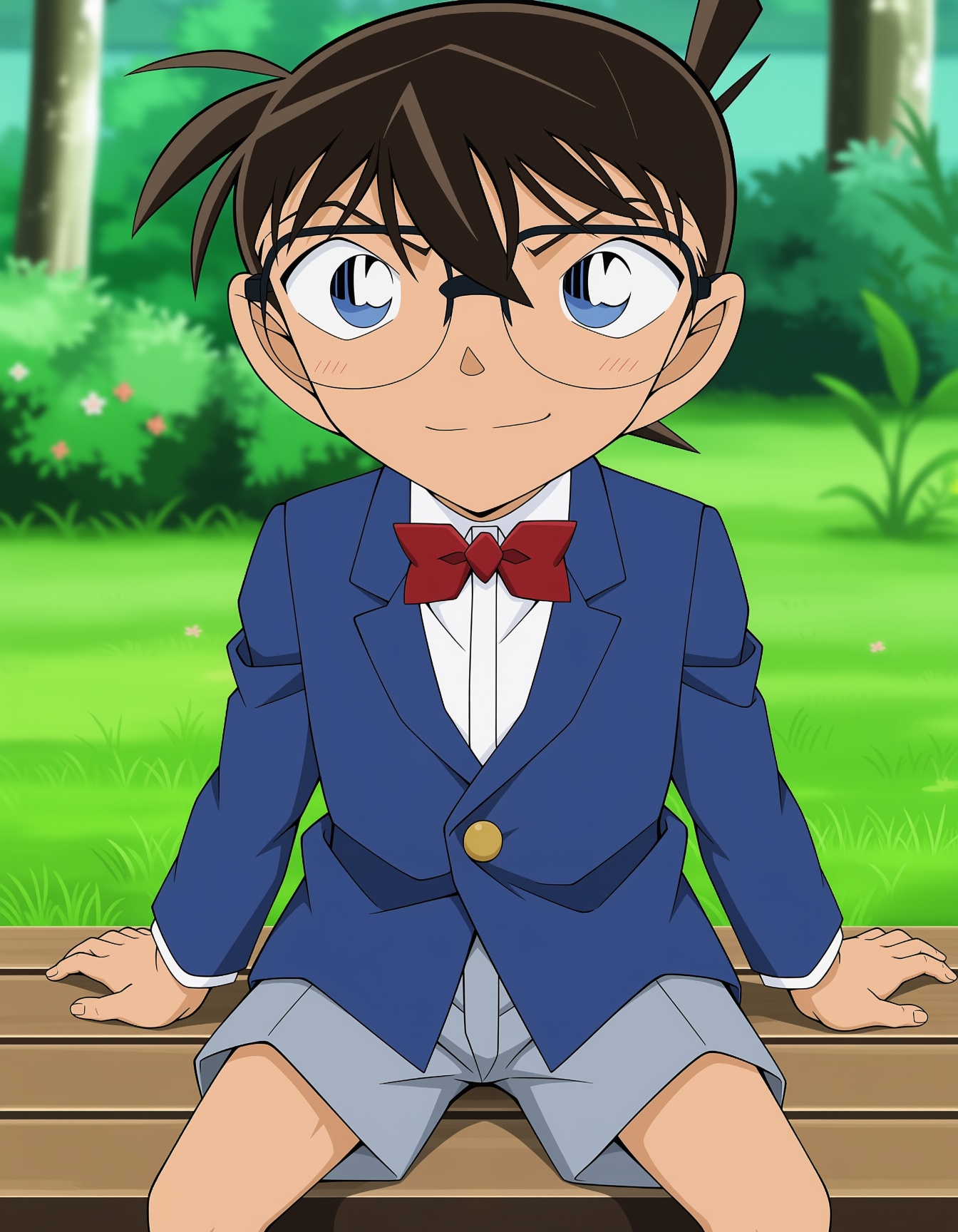 conan edogawa,  brown hair,  blue eyes on Tensor.Art