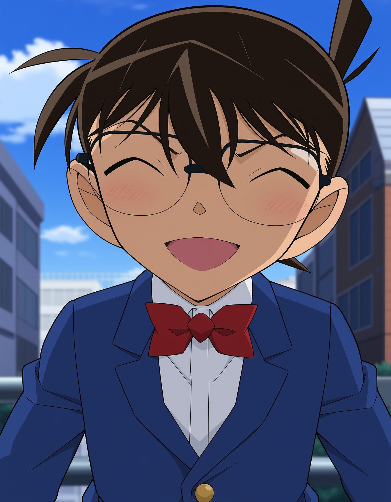 conan edogawa,  brown hair,  blue eyes on Tensor.Art