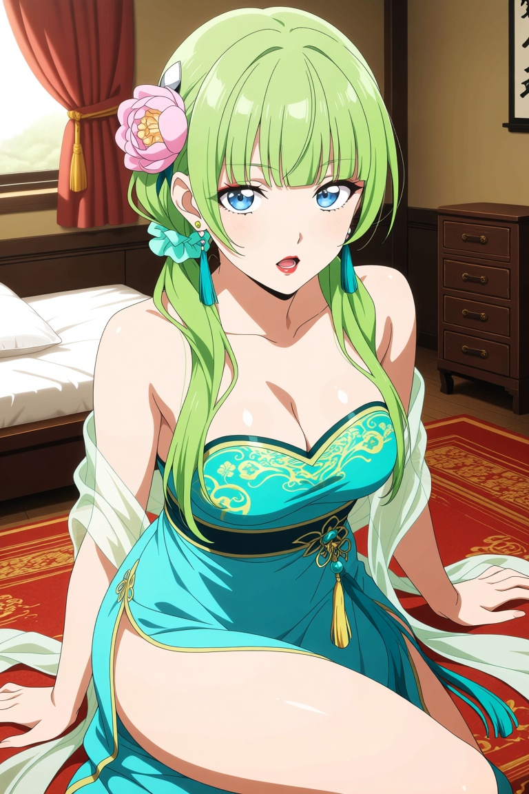 1girl,  chinese clothes,  hair ornament on Tensor.Art