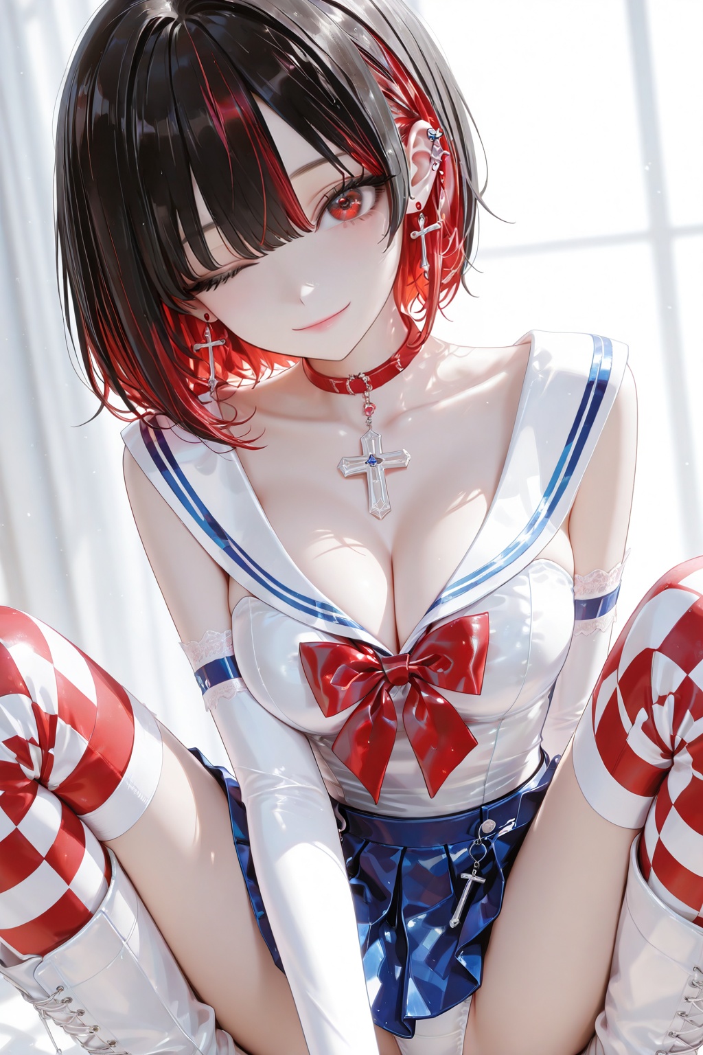 Girl,  solo,  chest on Tensor.Art
