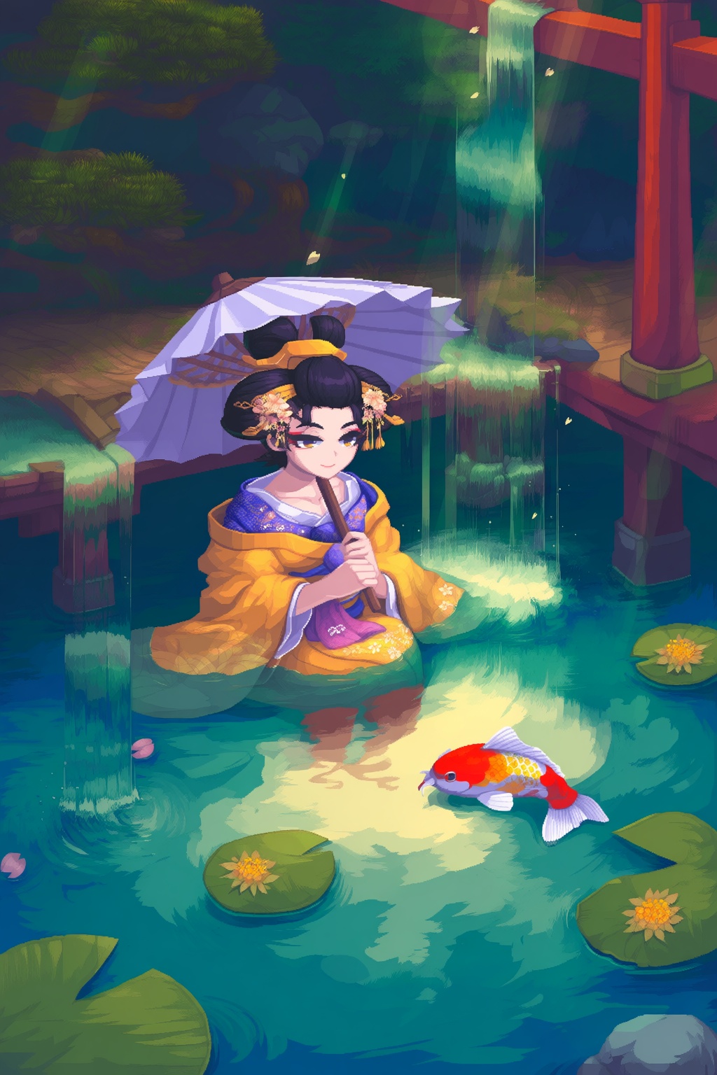 pixelart,  1girl,  solo on Tensor.Art