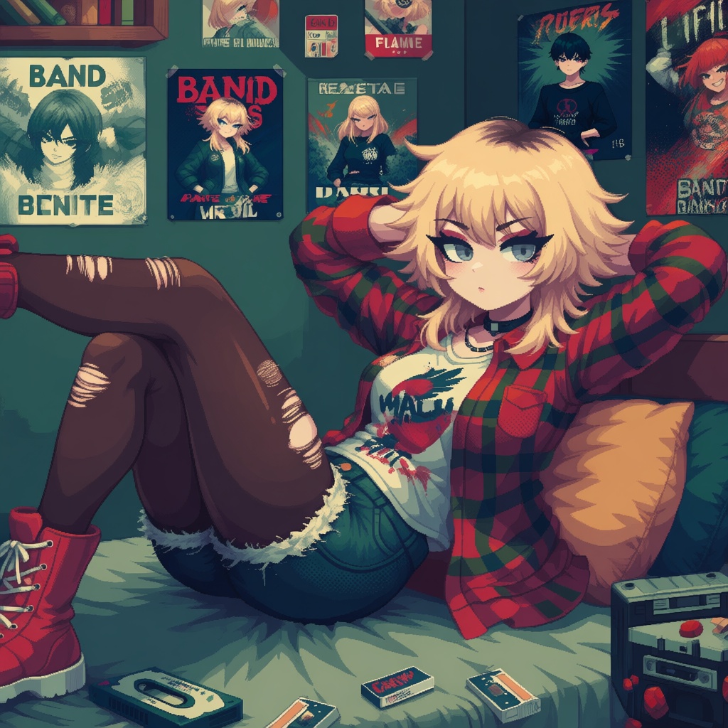 pixelart,  1girl,  female focus on Tensor.Art