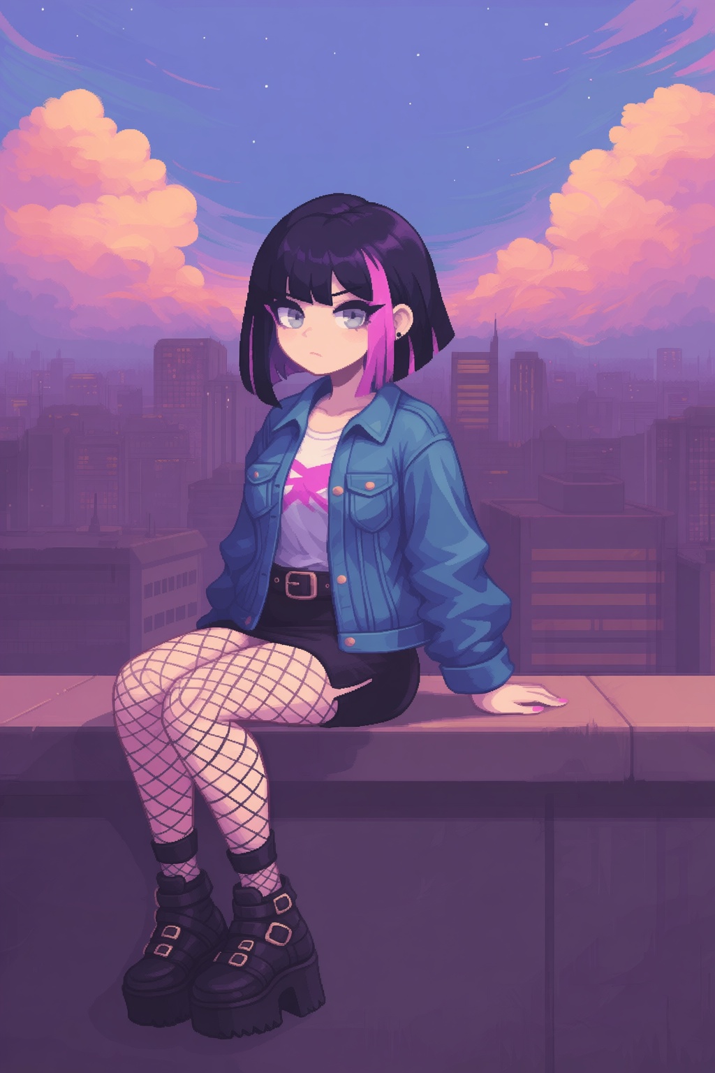pixelart,  1girl,  female focus on Tensor.Art