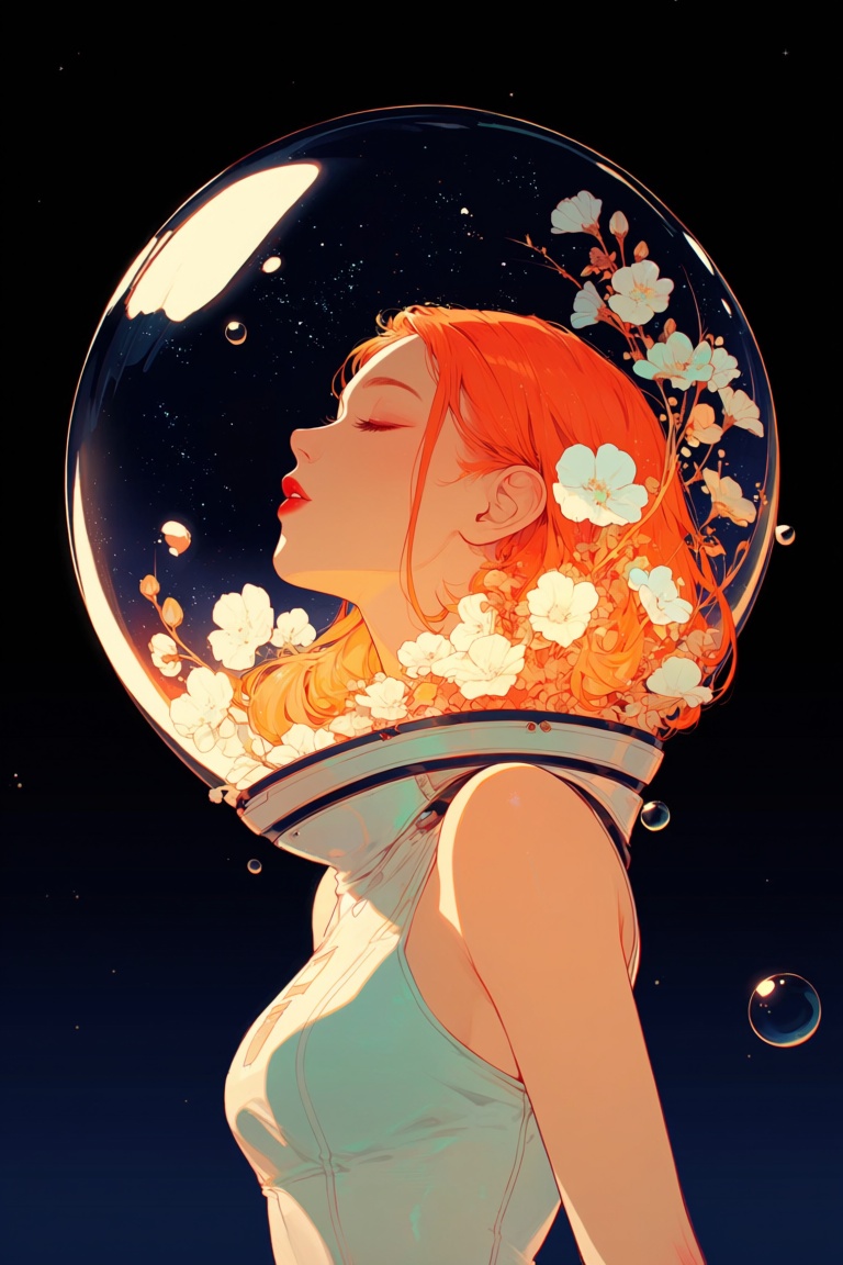 1girl,  closed eyes,  solo by MissFidonyo on Tensor.Art