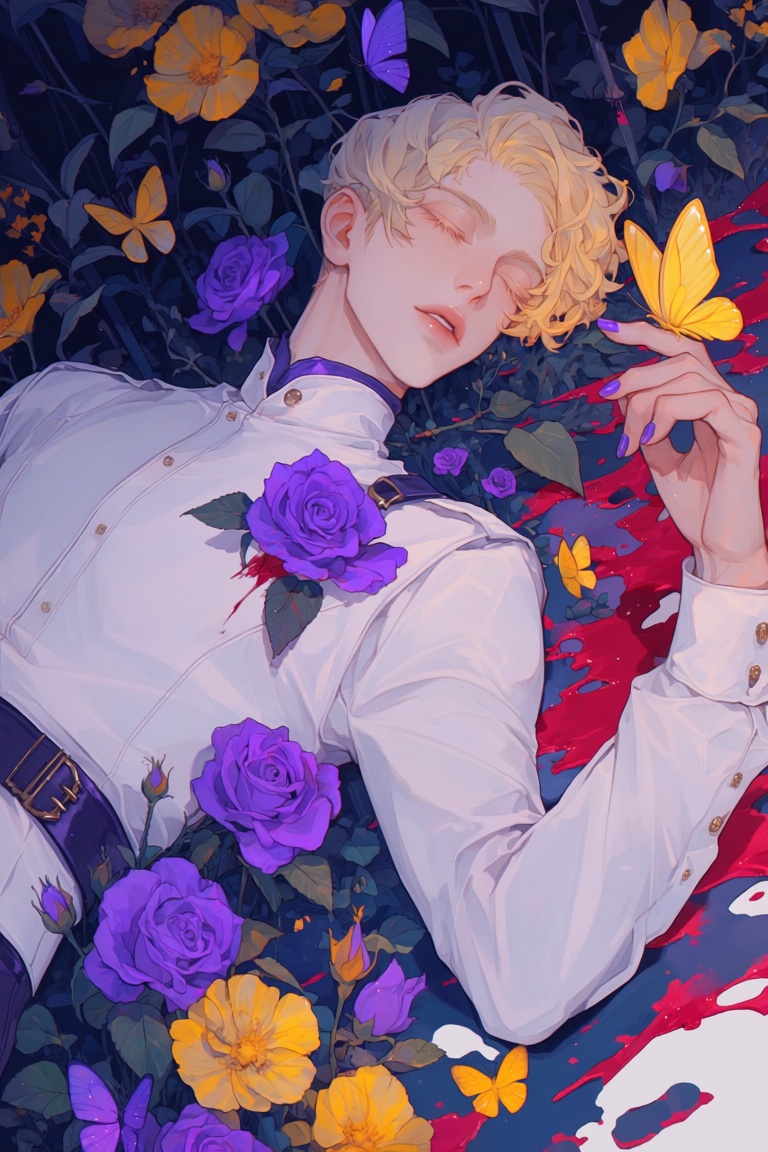 flower,  colored eyelashes,  bug by MissFidonyo on Tensor.Art