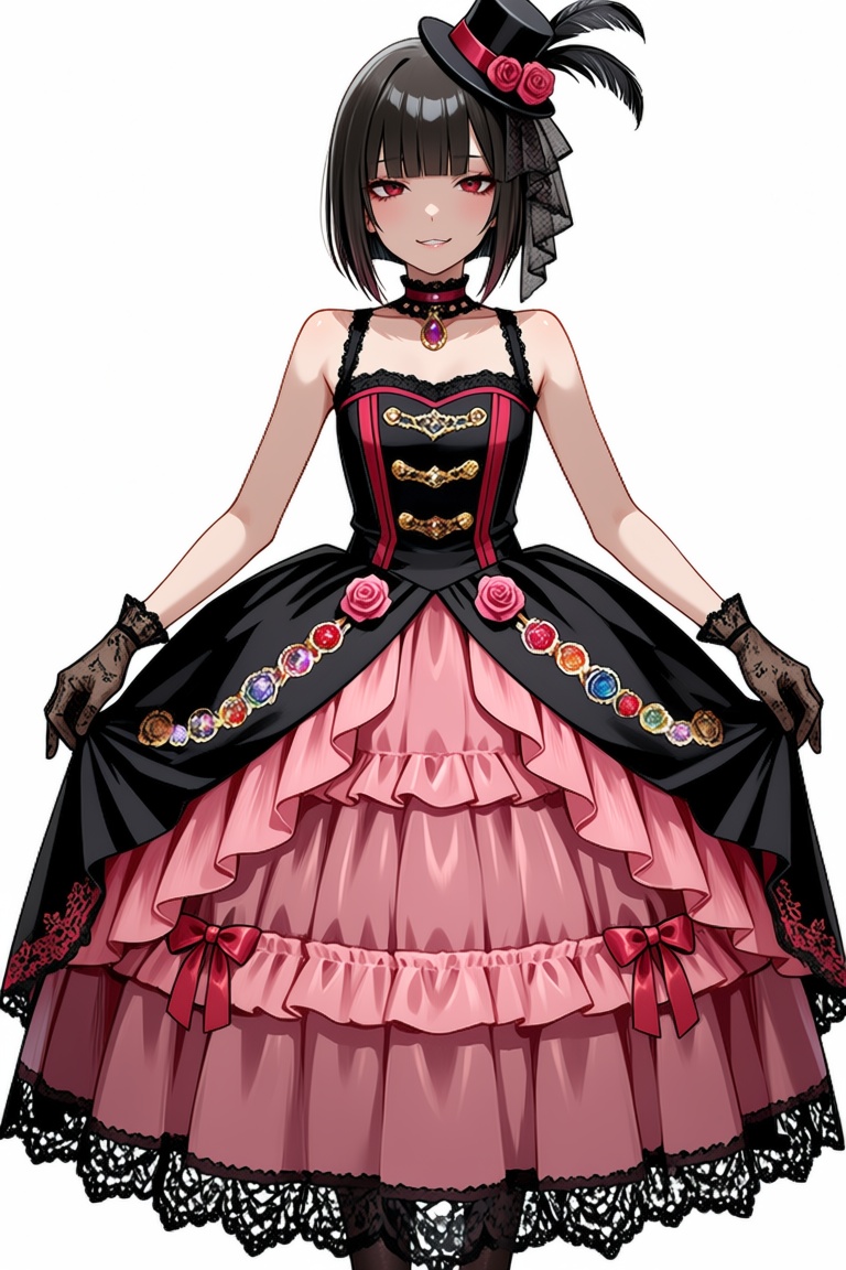 1girl,  A girl in baroque style Harajuku Lolita fashion,  with an emo theme on Tensor.Art