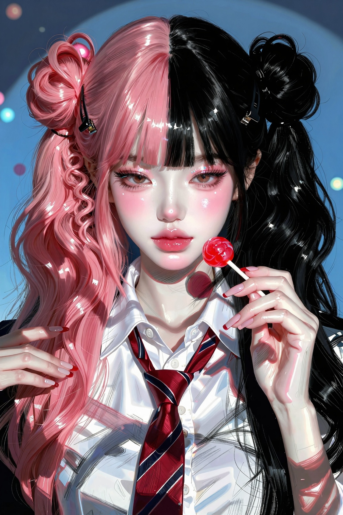 solo,  close mouth. ((random pose)). ((1girl)),  pale skin on Tensor.Art