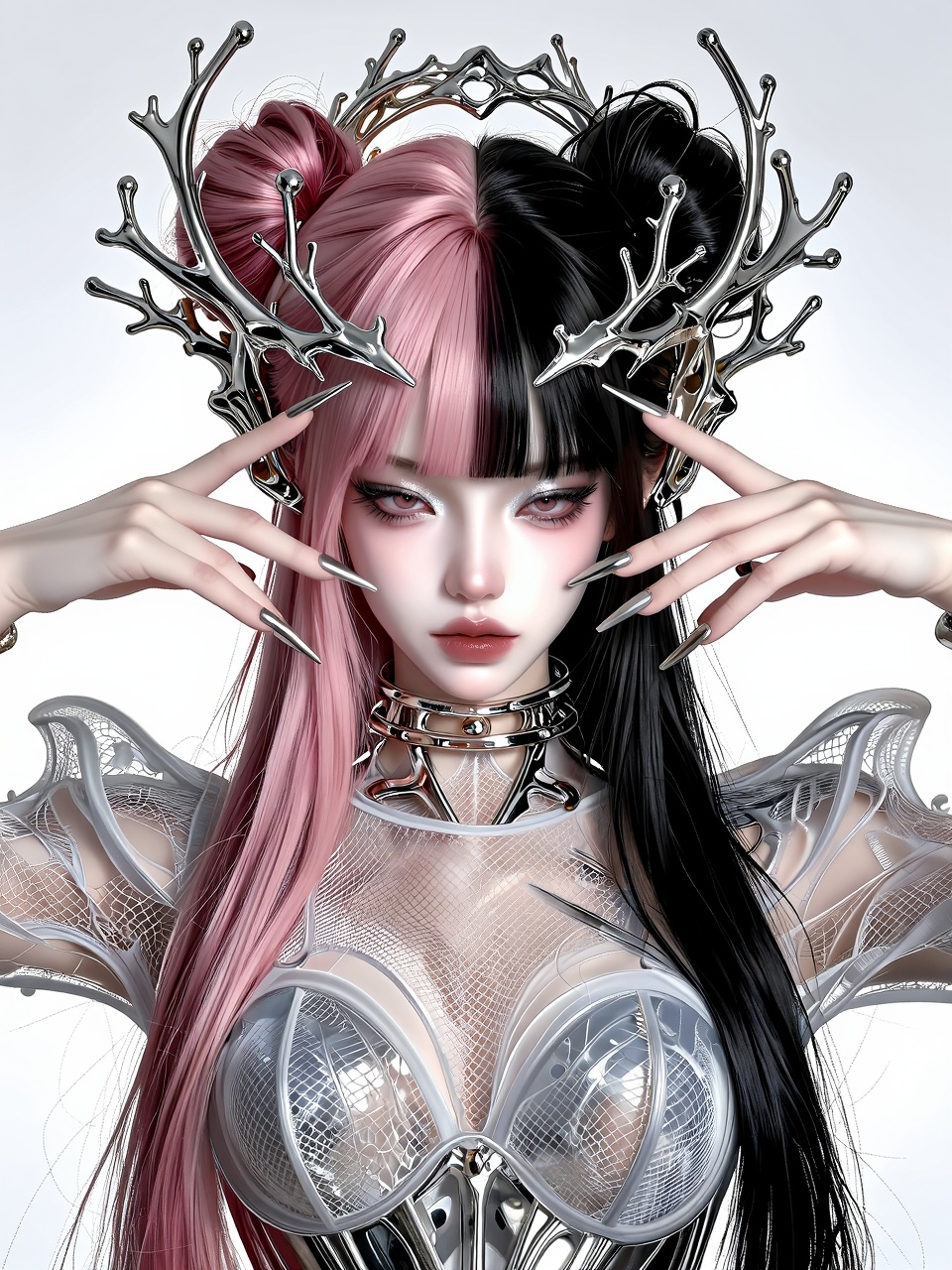 solo,  close mouth. ((random pose)). 1girl,  pale skin on Tensor.Art