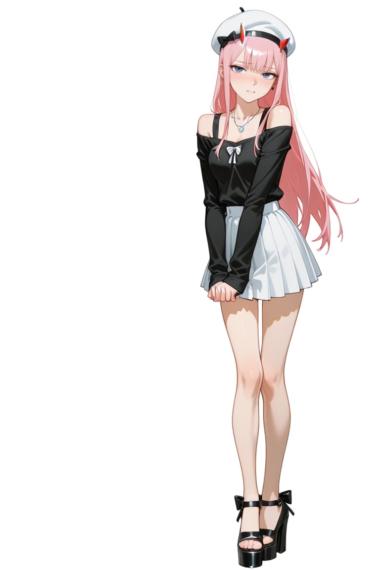 white background,  full body,  zero two on Tensor.Art
