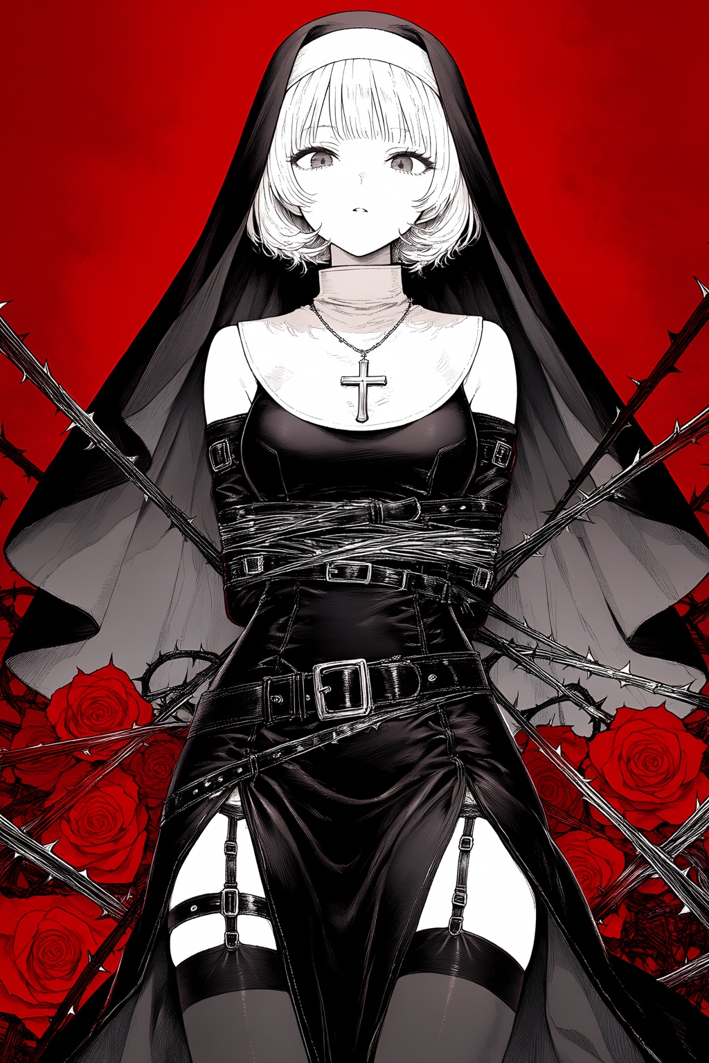 1girl,  nun,  solo on Tensor.Art