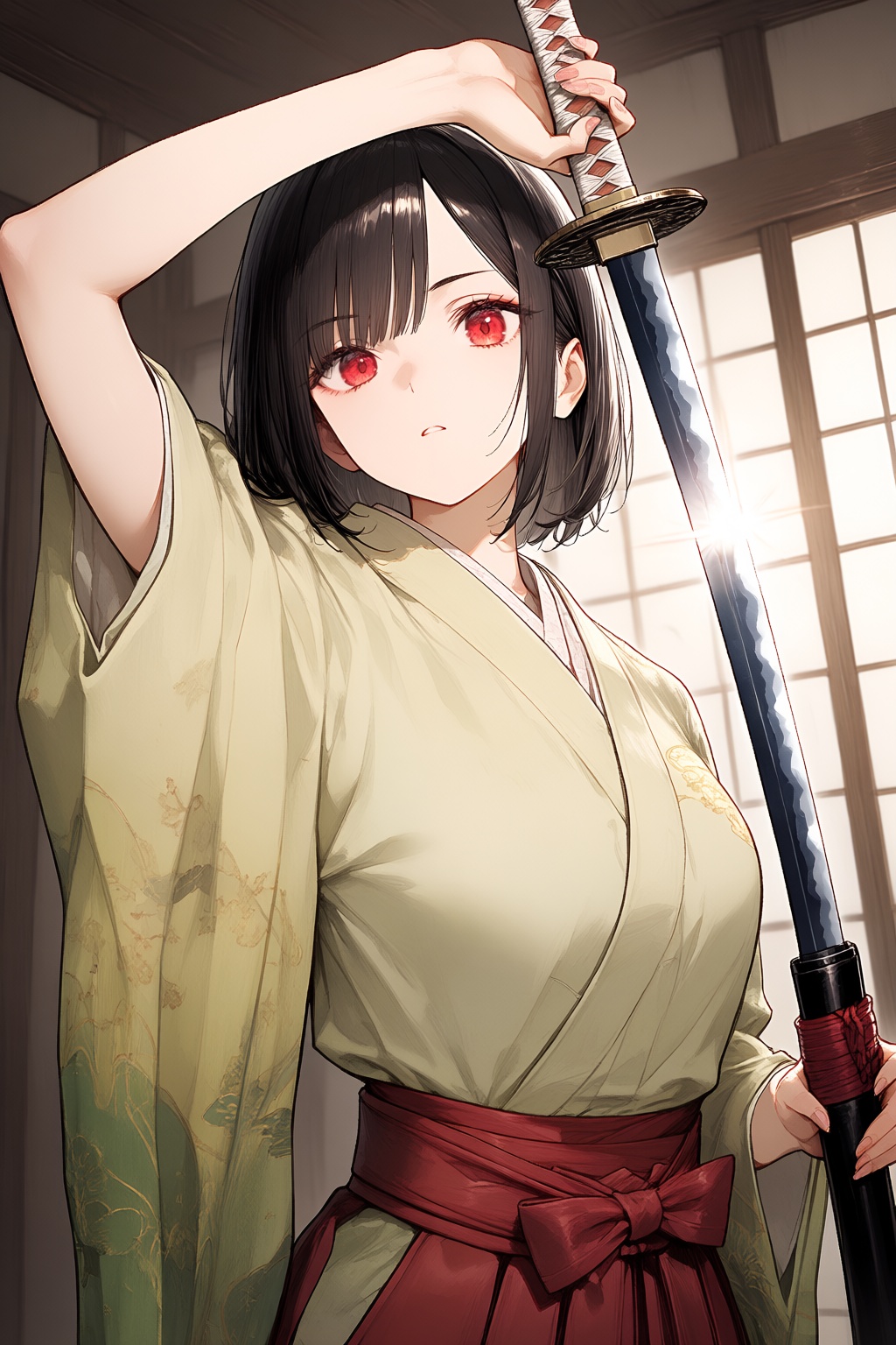 1girl,  kimono,  katana on Tensor.Art
