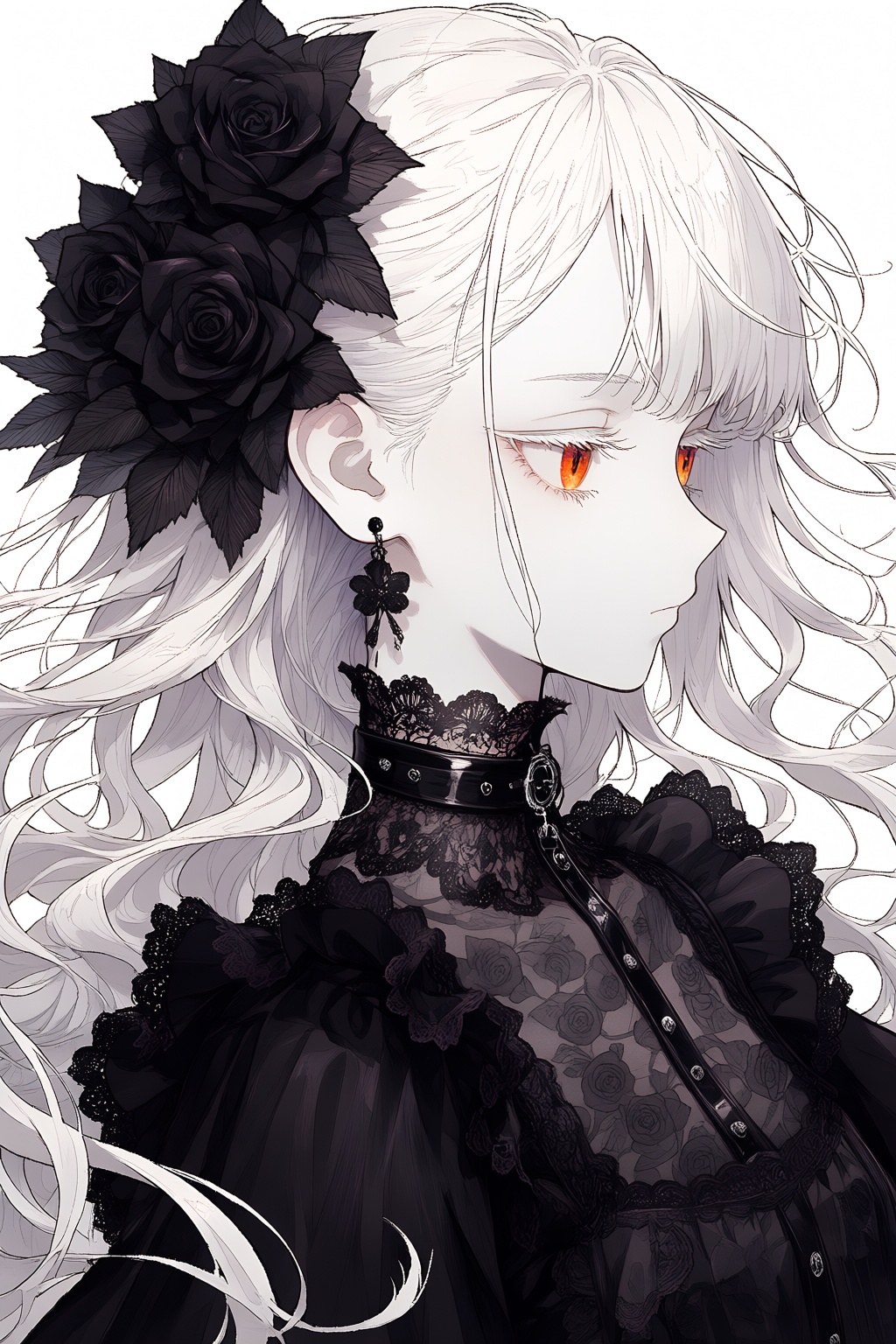 1girl,  solo,  red eyes on Tensor.Art