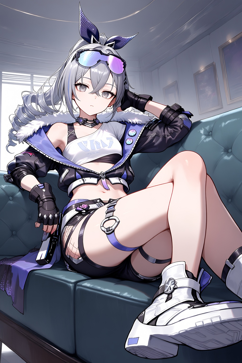1girl,  solo,  silver wolf \(honkai: star rail\) on Tensor.Art