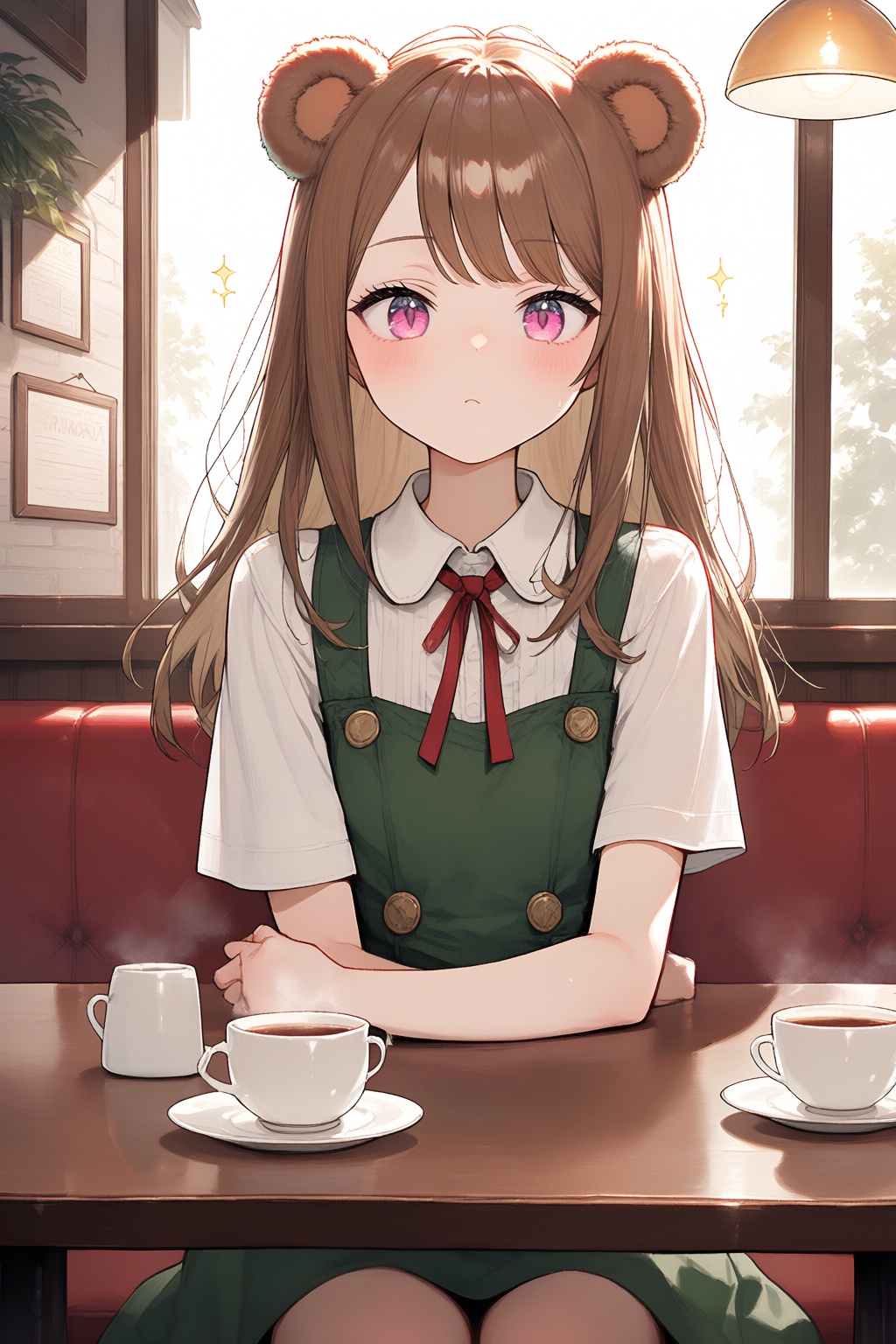 bear in cafe,  masterpiece,  best quality on Tensor.Art