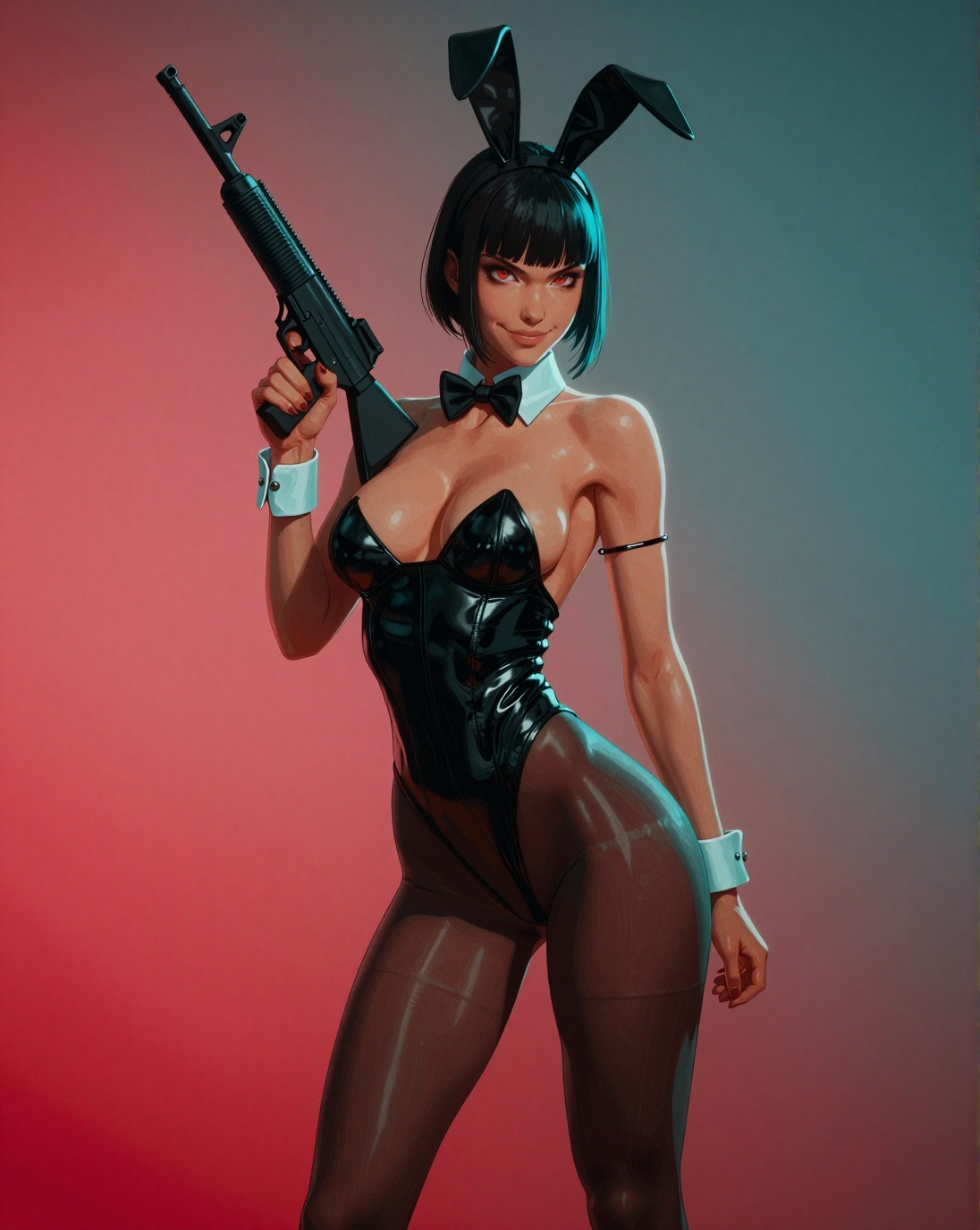 Hyper-detailed 3D art,  glossy skin,  hyper-realistic lighting on Tensor.Art