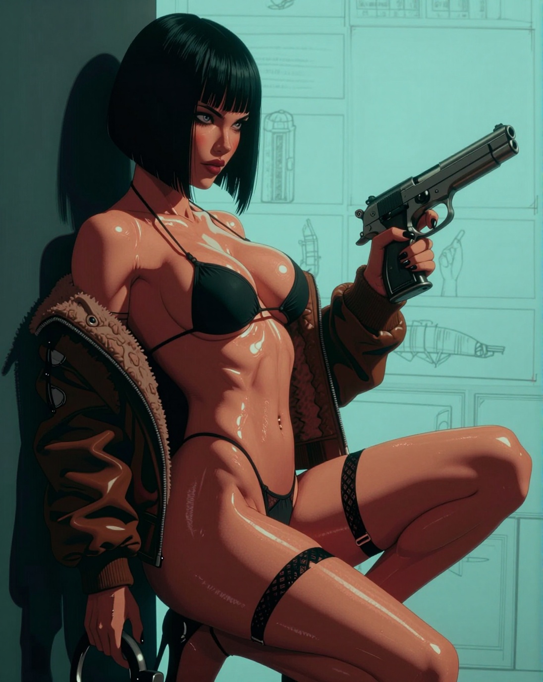 Hyper-detailed 3D art,  glossy skin,  hyper-realistic lighting on Tensor.Art