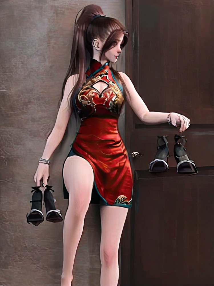 唐紫尘，红装 by 豆币ai on Tensor.Art
