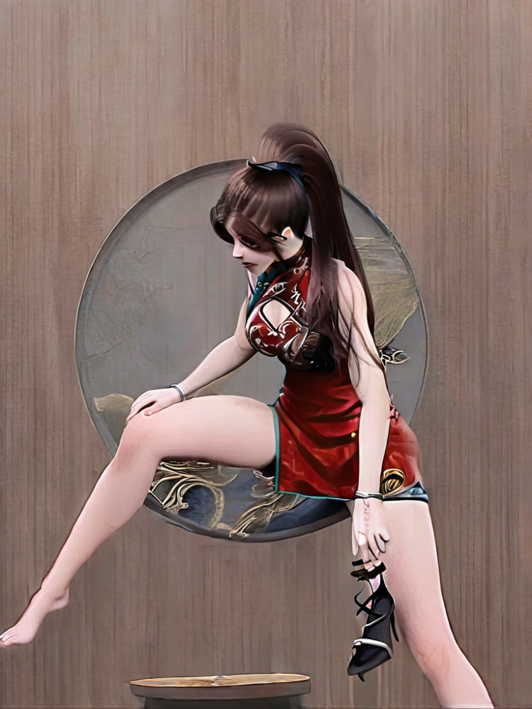 唐紫尘，红装 by 豆币ai on Tensor.Art